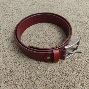 NWOT Buffway‎ Belt Mens 40 Brigth Brown Full Grain Leather Metal Buckle Classic